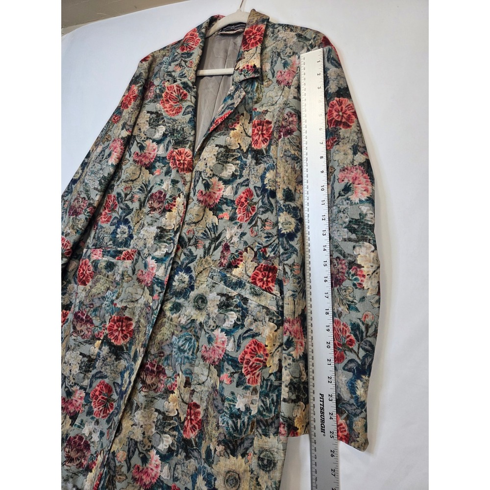 Peruvian Connection Women's US 18 Floral Tapestry Long Coat Blazer Cotton - Picture 11 of 14